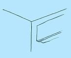 Dibujo a mano alzada de una habitación.