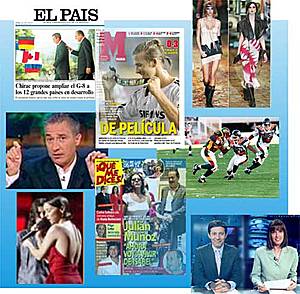 Fotomontaje: los medios de comunicación