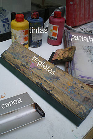 Herramientas y utensilios para la serigrafía