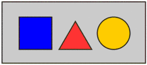 Formas geométricas regulares.