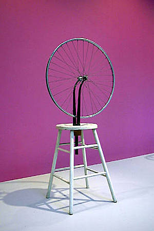 Marcel Duchamp (1913): Bicycle wheel.