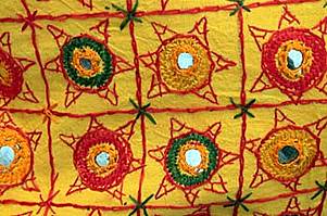 Representación del Sol en una tela Artesanal.