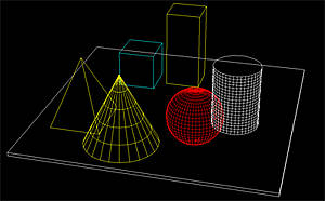 ESTRUCTURA DE ALAMBRE O MALLA DE ALGUNAS FORMAS TRIDIMENSIONALES PRIMITIVAS