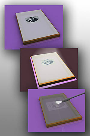Montaje de pantallas de serigrafía.