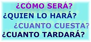 como, quien, cuanto...