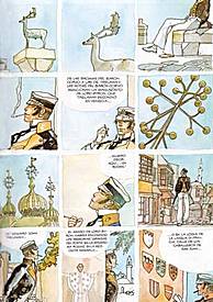 Estructura cuadricular. Secuencia de Corto Maltés, Hugo Pratt.