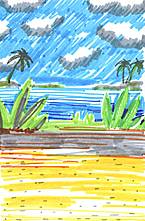 Paisaje a rotulador
