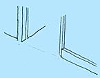 Dibujo a mano alzada de una habitación.