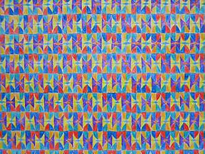 Bocetos a mano alzada sobre papel pautado: estudios para un zócalo de azulejos
