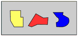 Formas geométricas irregulares.