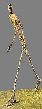 Hombre andando (Kunsthaus, Zurich), 1949.  Alberto Giacometti