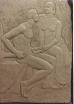 Bajo relieve del dibujo preparatorio