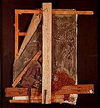 Fotografía de una obra de Antoni Tapies: Assemblage amb graffiti (1972)www.fundaciotapies.org
