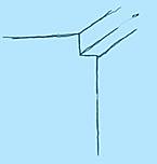 Dibujo a mano alzada de una habitación.