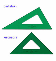 Imagen de escuadra y cartabón.