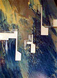 Formas abstractas en colores fríos
