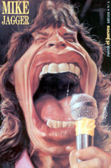 Caricatura de Mike Jagger