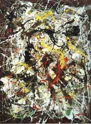 JACKSON POLLOCK Número 4 JACKSON POLLOCK Ritmo de otoño y detalle.