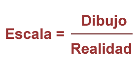 Fórmula para las escalas en los dibujos