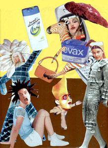 Collage con cuerpo humano