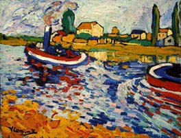 Maurice de Vlaminck, (1906):  Tugboat on the Seine