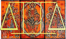 Ley de la balanza sobre el Pantocrator románico.