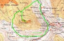 Mapa de montaña. El Montó en el valle de Gistaín