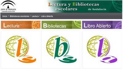 Cabecera Lectura y Bibliotecas Escolares de Andalucía