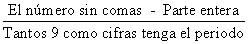 Fracci�n generatirz del peri�dico puro