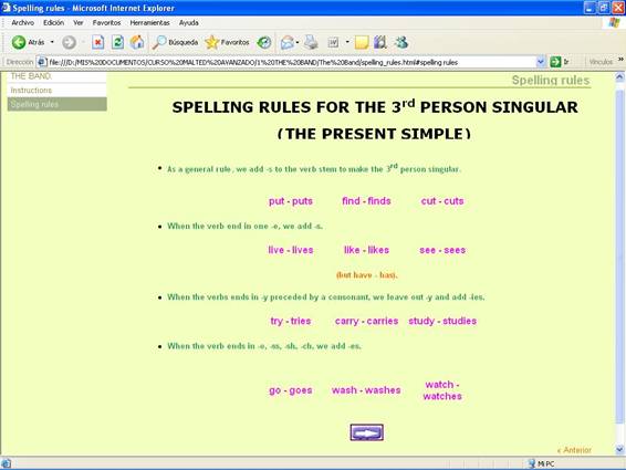 imagen spelling rules