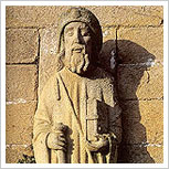 Estatua de Santiago peregrino (siglo XII).  María J. Fuente (col. particular, 1997)