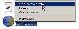 Crear acceso directo