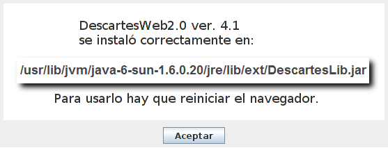 Plugin correctamente instalado