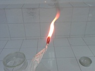 Combustión de papel papel