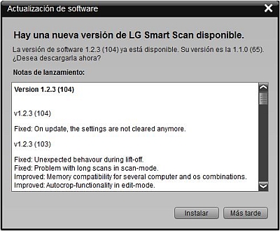 Actualizar el software