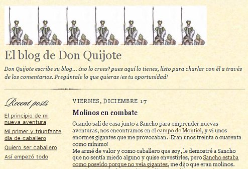 El blog de Don Quijote
